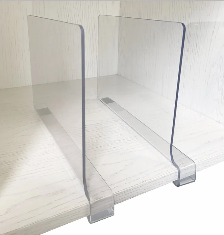 Acrylic Shelf Dividers Clear Shelf Divider for Closets Organization Rack  Divider Bedroom Clothes Purses Separators Wood Shelves - AliExpress