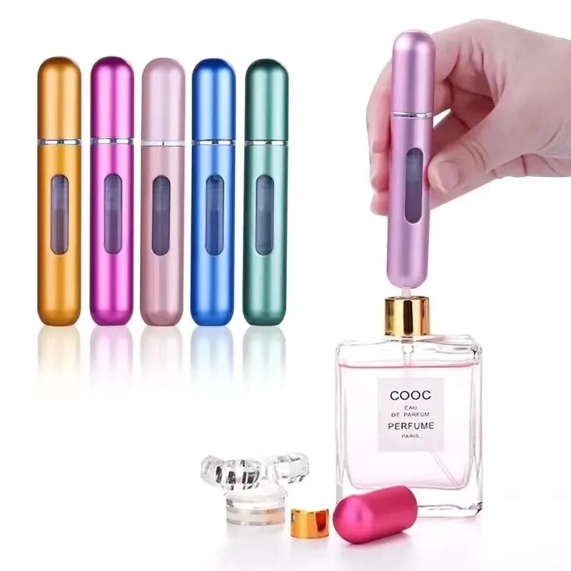 10/8/5ml Perfume Atomizer Portable Liquid Container For Cosmetics Traveling Mini Aluminum Spray Alcochol Empty Refillable Bottle 3
