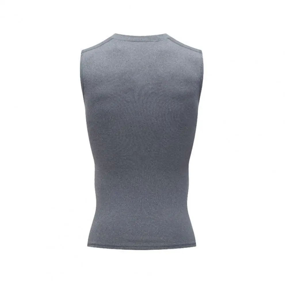 

Solid Color Athletic Tank Tops Men's Quick Drying O-neck Sport Vest for Basketball Fitness Sleeveless Slim Fit Tank Top