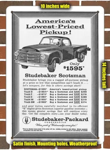 

Металлическая вывеска-1958 пикап studebeijing 1- 10x14 дюймов