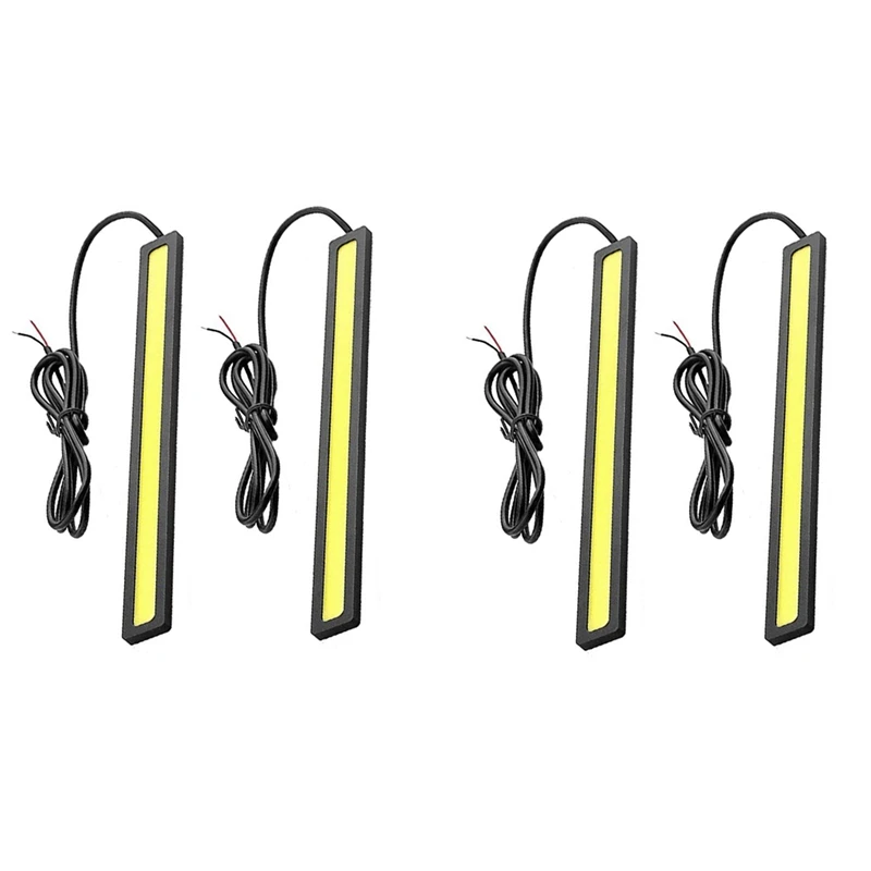 

4 X Waterproof Super Bright Car DRL Fog Driving Lamps COB LED Light White