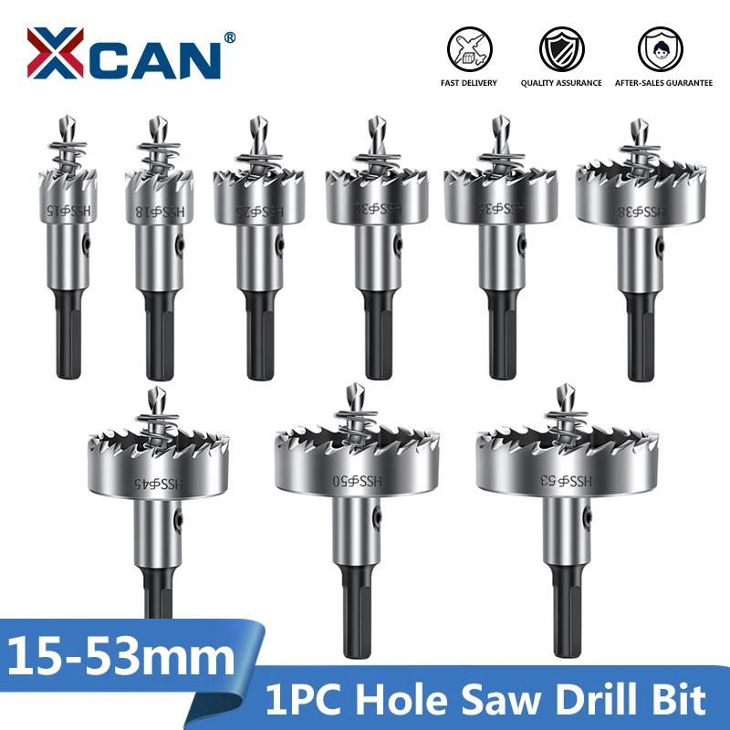 Xcan Hss Hole Saw Drill 15-53mm 