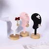 Wood Portable Earring Display Stand Jewelry Rack Ear Shaped Ear Studs Organizer Holder Rack for Earrings Earrings Display Tool 1