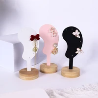 Wood Portable Earring Display Stand Jewelry Rack Ear Shaped Ear Studs Organizer Holder Rack for Earrings Earrings Display Tool 1
