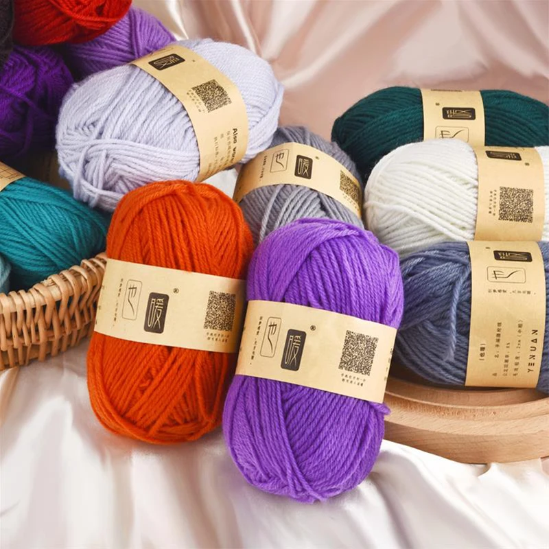 45g/Ball Wool Blended Yarn 4 Ply Hand Knitting Crochet Yarns Line for Sweater Scarf Doll Clothes Crafts Handicraft Weave Yarn