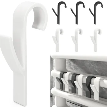 1-5Pcs Bathroom Towel Holder Storage Racks Clear Hanger Heated Towel Radiator Rail Clothes Hanger Scarf Hanger Hooks Holder