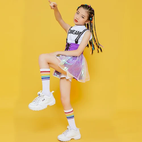 

Baby girl catwalk fashion fashion model catwalk children jazz dance costume girl cheerleader costume dance cool kid clothes