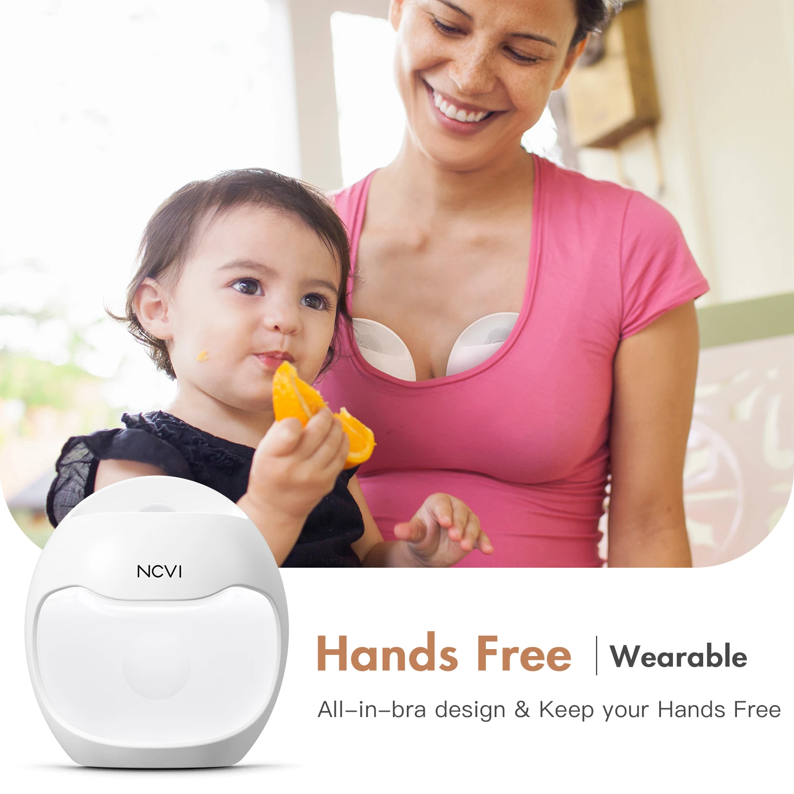 Breast Pump NCVI Manual Wearable Breast Pump Breastmilk Collector Hands-Free & Portable Natural Expression Breast Feeding Essentials