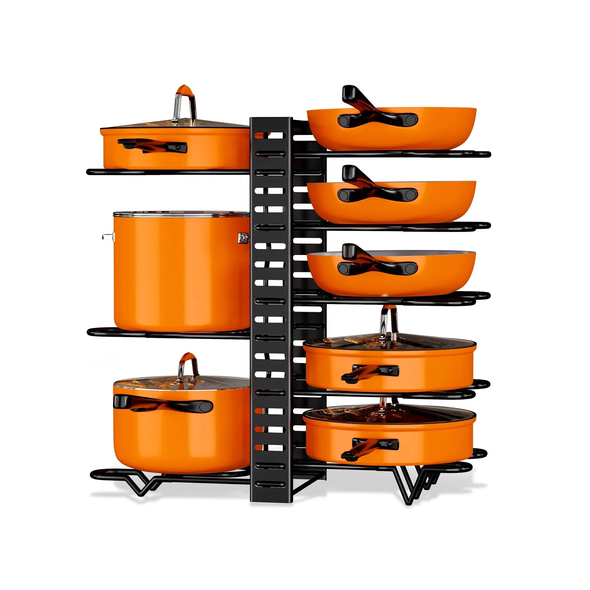 1PC Multi Layer Storage Rack, Kitchen Lid Rack, Adjustable Storage Rack, Vertical Multifunctional Countertop Storage Rack