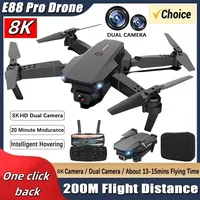 New E88Pro RC Drone, 8K Professional, 1080P Wide Angle Dual HD Camera, Foldable Helicopter with WIFI FPV Height Hold