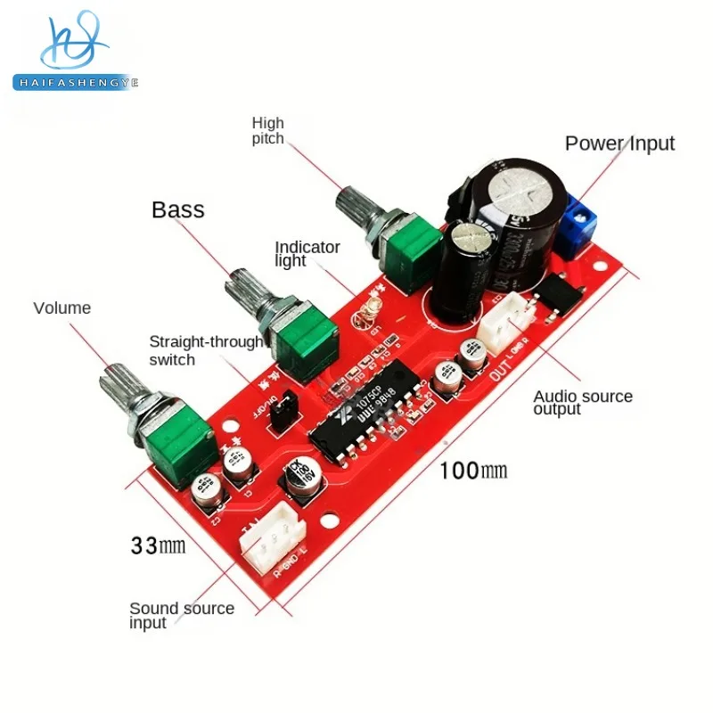 BBE Tone Board Front Stage Board XR1075 Chip Exciter High and Low Bass Adjustment DC Dual Use tone board exciter