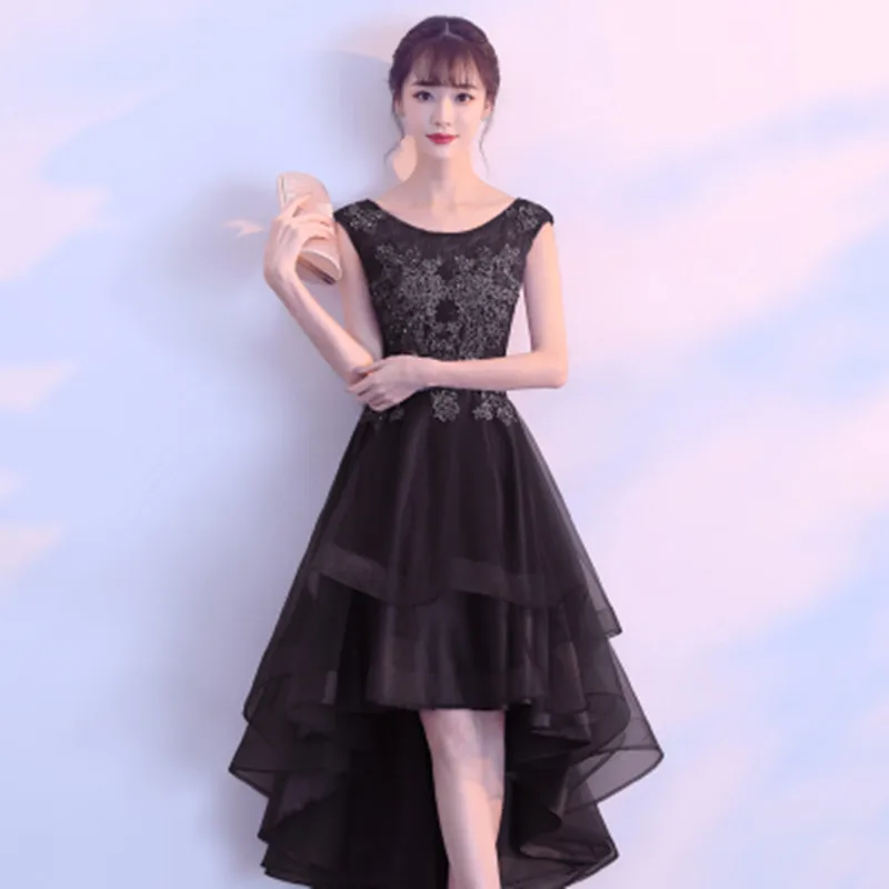 Aiyue Yishen Women's High-Low Prom Dress With Beaded Sash - Bandage Style Long/Short Evening Gown