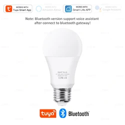 Smart WiFi/Bluetooth LED Bulb - E27 RGB+C+W - Voice - Controlled Colored Light with App Integration (Bluetooth AC 220V)