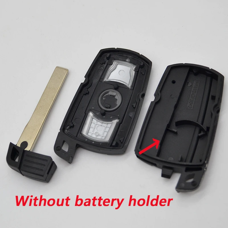 Premium Smart Key Case with Key Blade - 3-Button Remote Car Key Fob Replacement