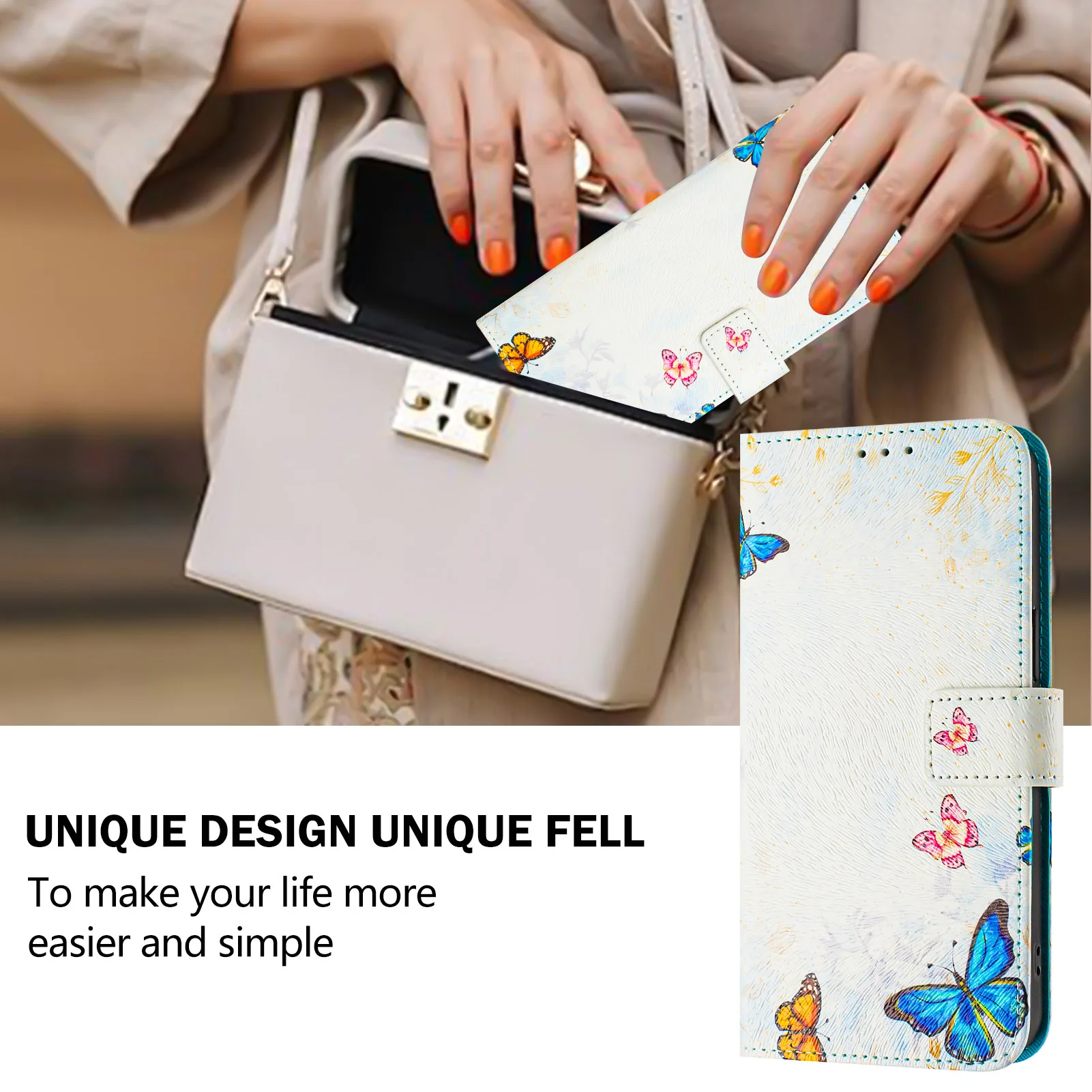 Magnetic Flip Leather Wallet Phone Case with Card Slots
