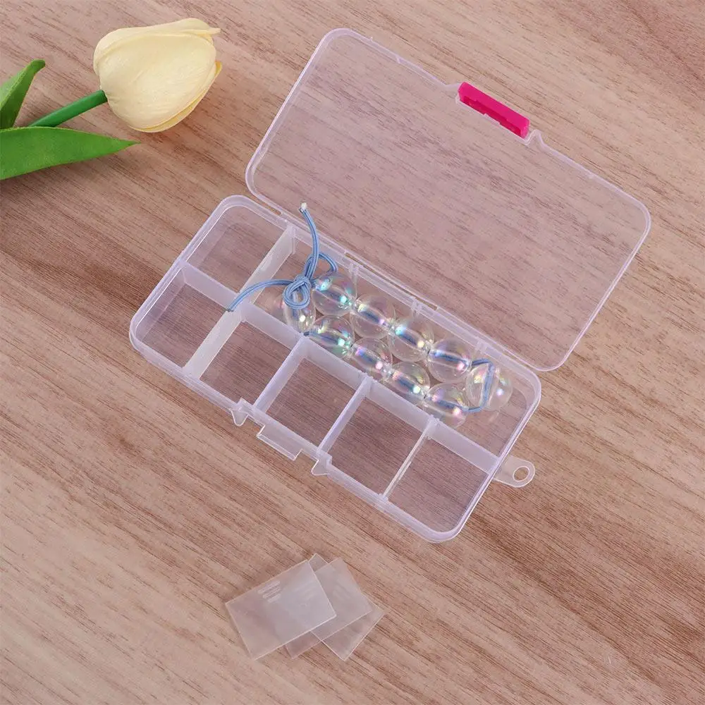Description Picture 4 of itemAccessory Box Hook Lure Box Transparent Square Plastic Detachable Fishing Tackle Box 10 Compartments Fishing Box Storage Box