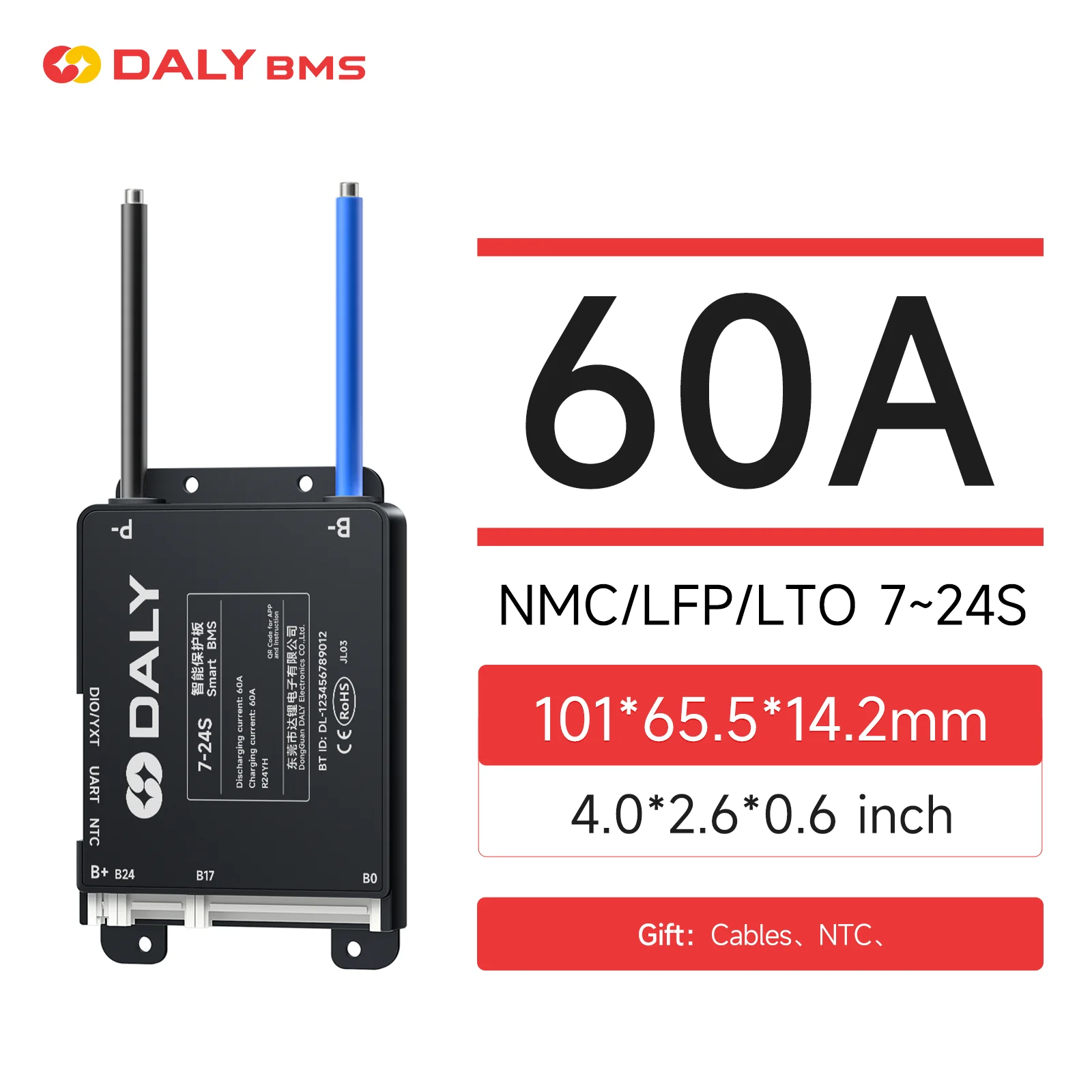 Enhanced Bluetooth Battery Management System for Lifepo4, Li-Ion, and LTO Batteries (30A/40A/60A)