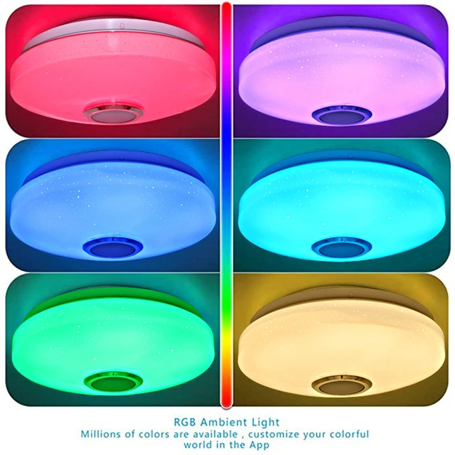 Lámpara LED Wi-Fi* RGB+W multicolor de 18 W, para techo