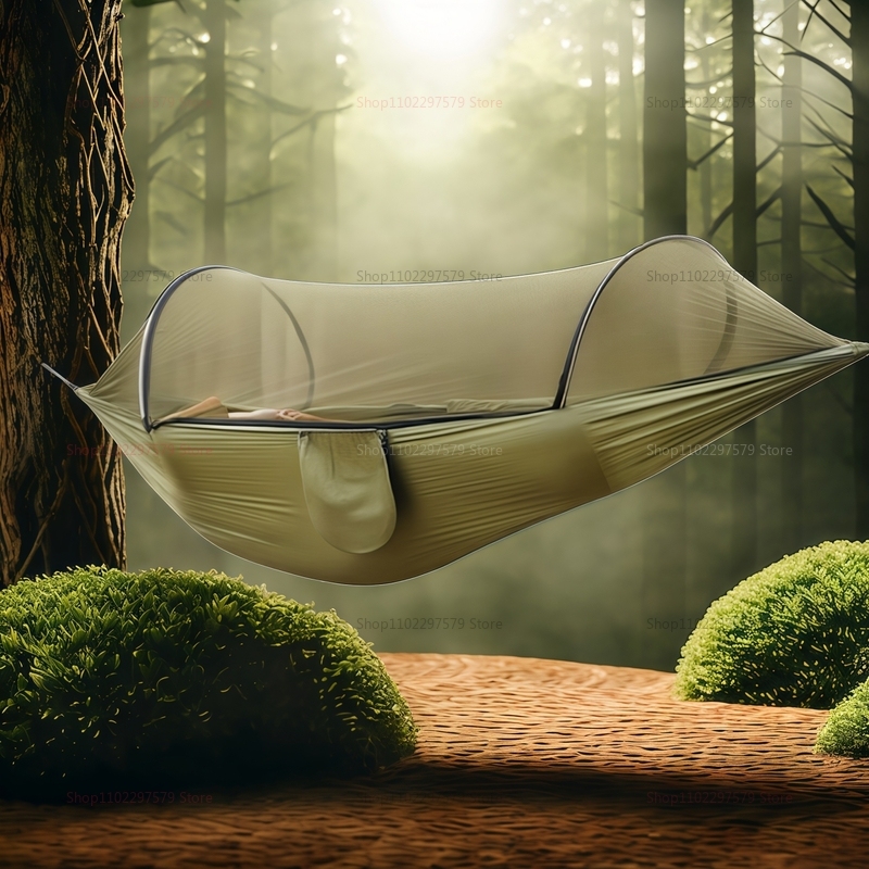 insect-proof camping hammock elastic and breathable garden leisure swing camping, travel hammocks can be used to play and rest