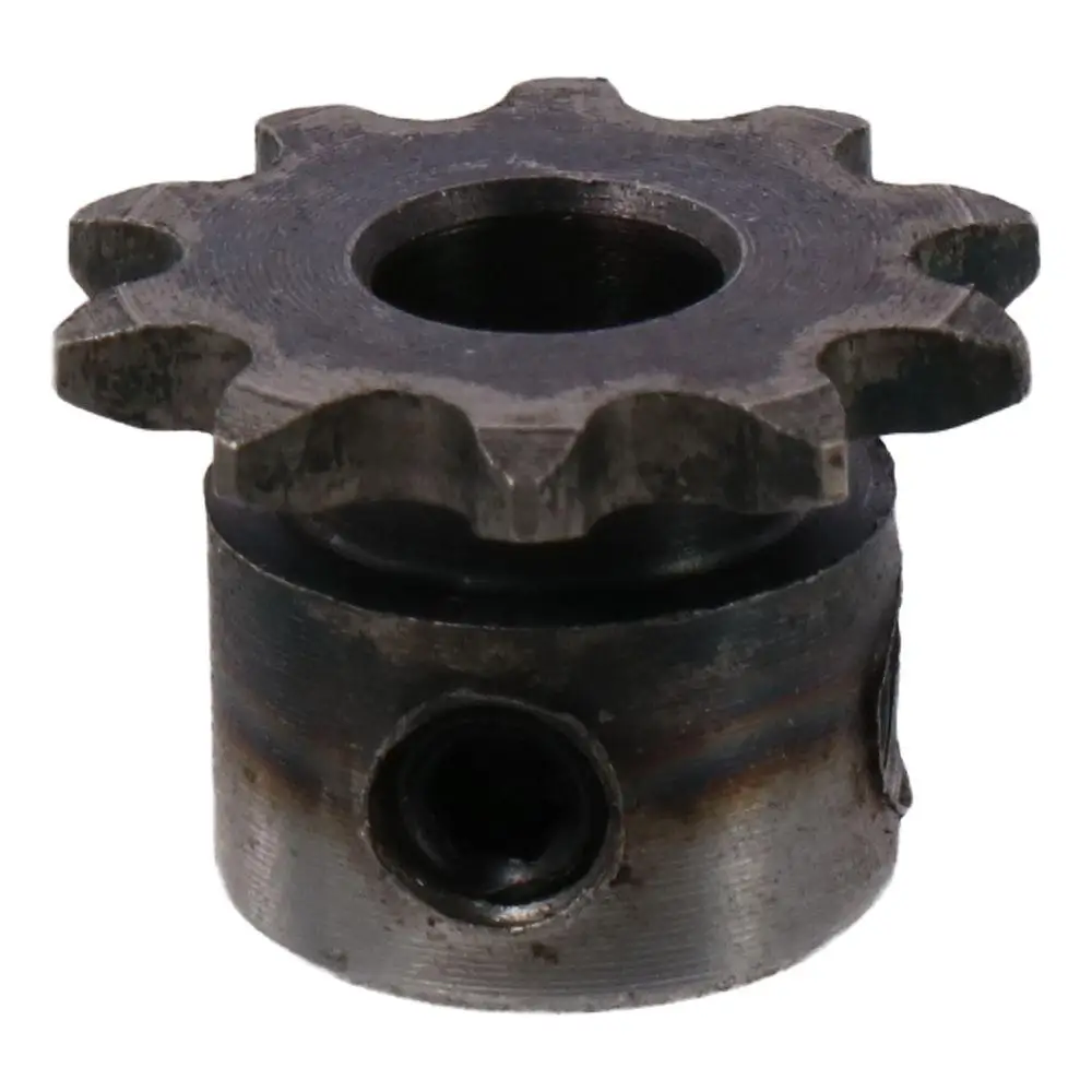1Pc Single Strand 1/4" Pitch 10 Tooth Gear 25 Chain Black Oxide Industrial Drive Sprocket C45 Carbon Steel 8mm Bore for ISO 04C