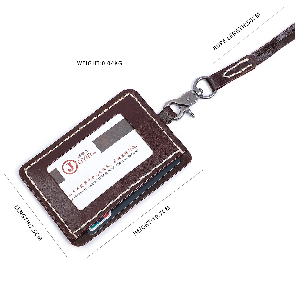 Certificate Bag Retro Business Work Certificate Holder Hanging Rope Chest Card Bag Student Access Card Holder