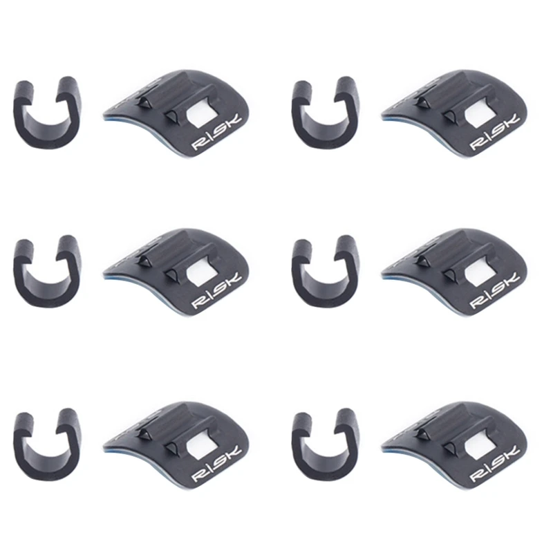 

yunyun 6 Pieces C-Clips Clamps Housing Hose Guide Clamps Brake Derailleur Shift Cable Clips Clamps for MTB Road