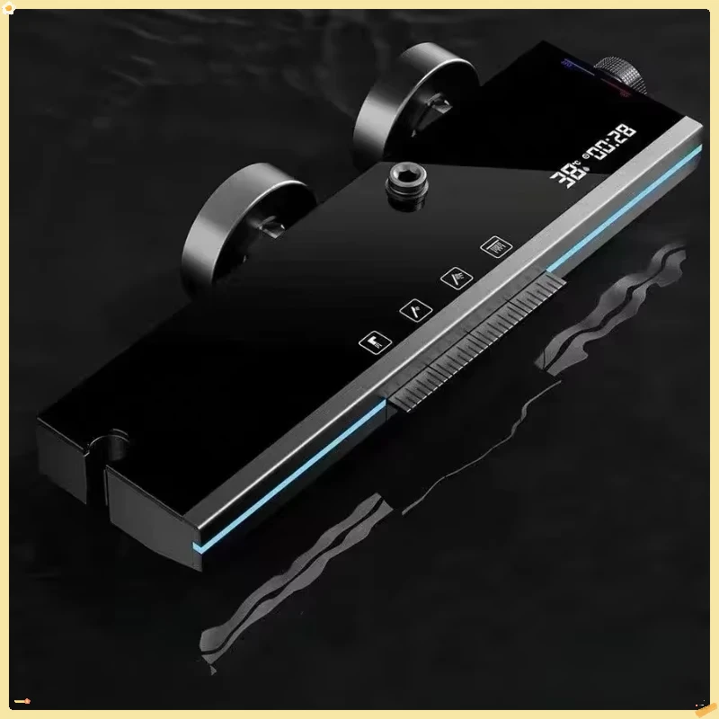 ระบบฝักบัวน้ำออกสี่ทาง จอแสดงผลอุณหภูมิ ชุดก๊อกน้ำอาบน้ำในห้องน้ำ ชุดฝักบัวห้องน้ำแบบดิจิตอลอัจฉริยะ 1