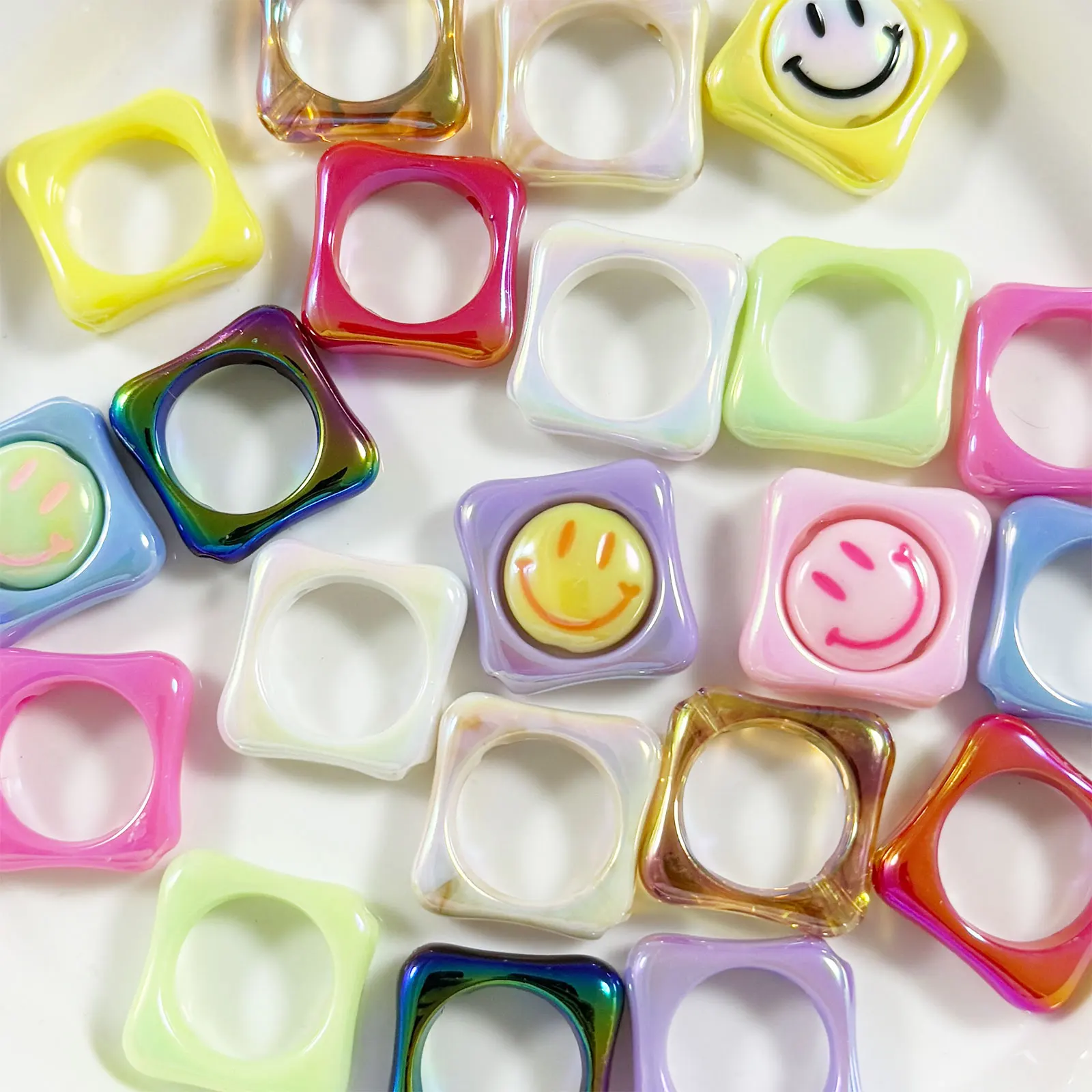 Love Heart Smiling Happy Face Oblate Kawaii Beads For Jewelry Making DIY Decoration Earrrings Bracelet Necklace Hair Accessories acrylic beads,glass beads,stone beads,imitation pearl beads,wood beads,plastic beads,acrylic craft beads,abs beads,letter beads,resin beads
