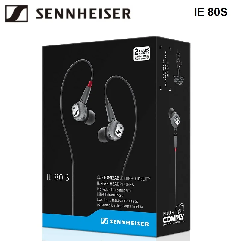 

Original Sennheiser IE80S BT Earphones HIFI Stereo Audiophile Wireless Headset Sport headphones Noise