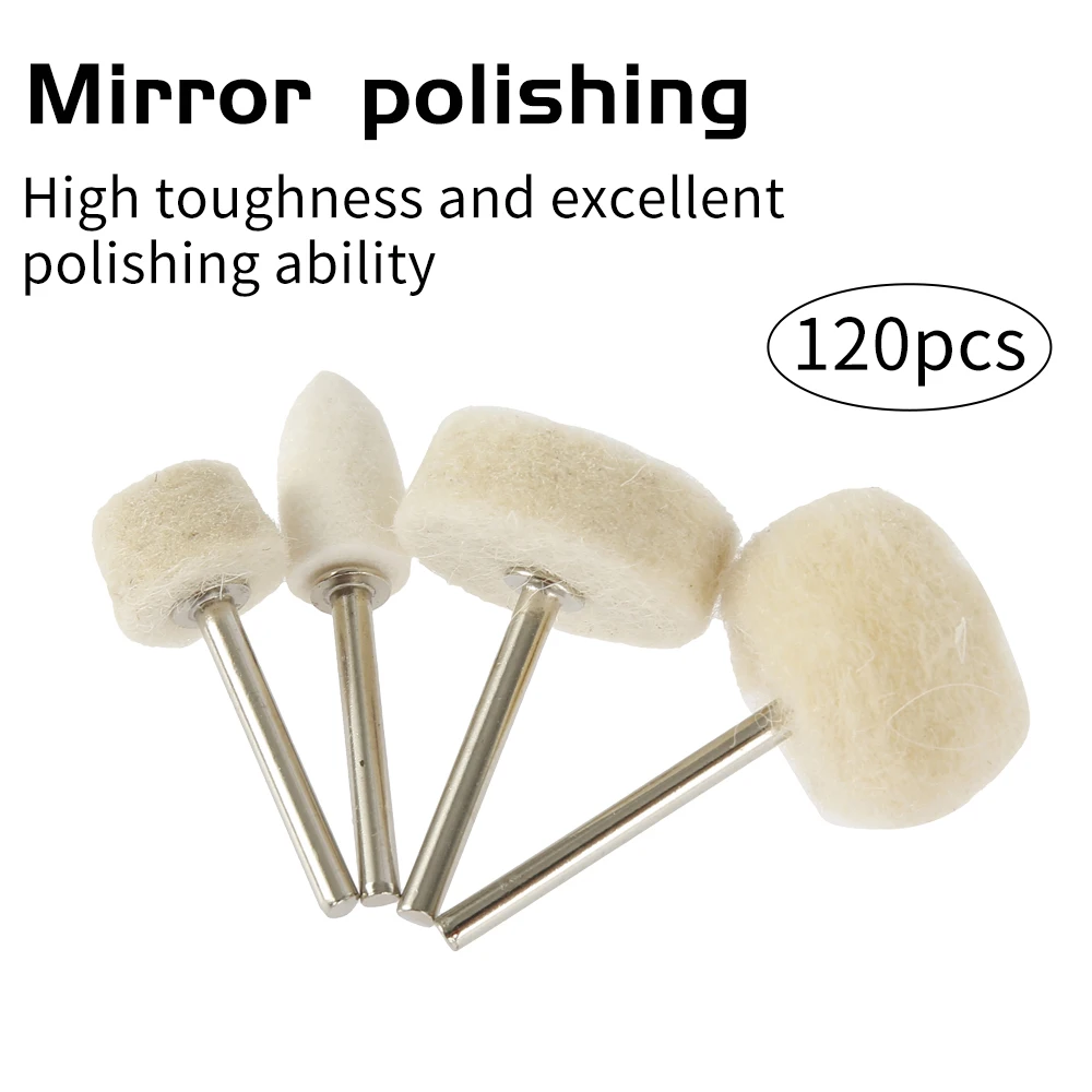 100 pcs 1/8inch Cashmere Polishing Buffing Wheel for Dremel Polishing Kit -  Polishing Wheel or Silver Polish Wheel - Watch Polishing Kit - Jewelry