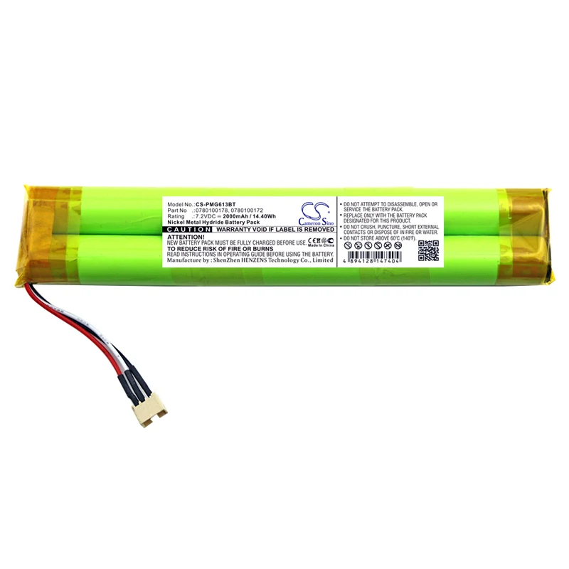 

Alarm System 0780100178 0780100172 2000mAh Battery for Paradox MG6060 MG6160 MG6130 MG6060 Control Panel Ni-MH 7.2V 14.40Wh