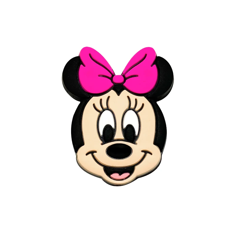Mickey Mouse Silicone Beads To Make Bracelets DIY Pacifier Chain Baby Teething Toy Jewelry Accessories 10pcs