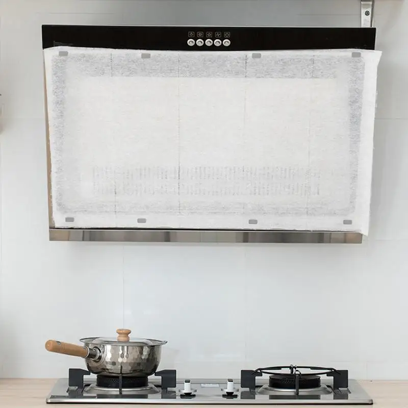 Cooker Hood Filter Range Hood Oil Filter Paper 10m Non-woven Oil Absorbing Sheets With 8 Magnets Kitchen Hood Filter Paper Universal