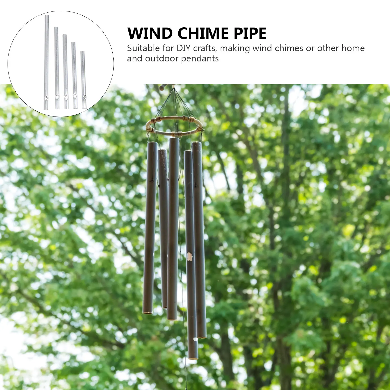 25/30Pcs Different Length Wind Chime Tubes Set Silver Tone Empty Wind Chime Making Kit For Home Decoration DIY Wind Chime Tubes 4