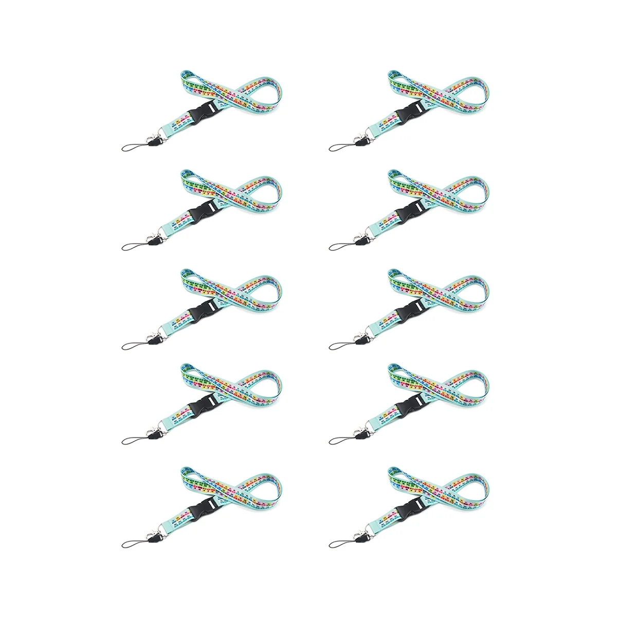 

10X Cool Cell Phone Lanyard for Key Phone Key Chains Id Badges with Quick Release Buckles for Girls Blue