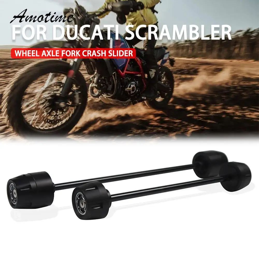 

Front Rear Wheel Axle Fork Crash Slider For DUCATI Scrambler 400 800 1100 Cafe Racer Classic Desert Sled Full Throttle Icon