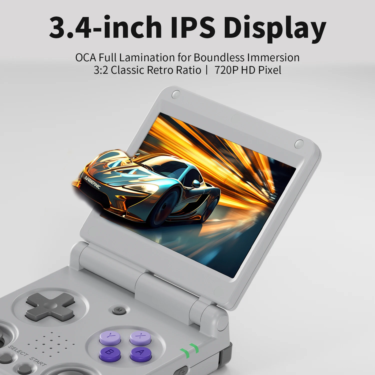 Anbernic RG34XXSP 3.4'' IPS Screen Flip Handheld Console