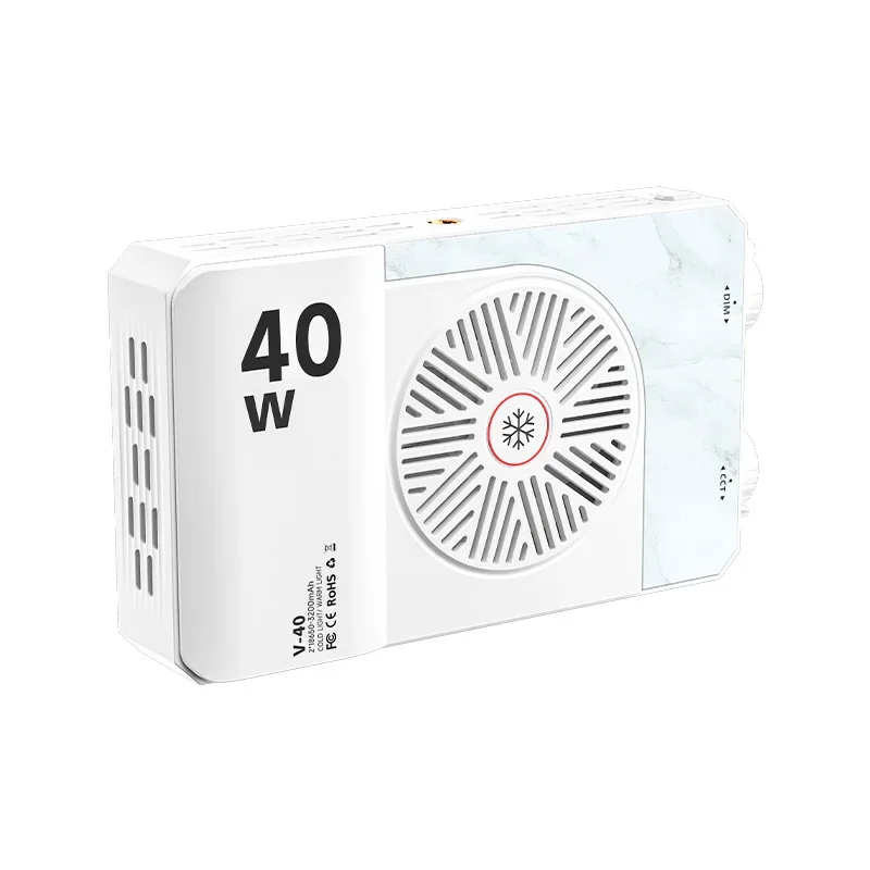 40W LED Camera Light 2800K-9000K RGB Video Light 4400mAh Rechargeable Handheld Fill Light Photography Lighting