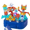WizKidz Electric DIY Drill STEM Puzzle Toy Set Creative Drill Kit 2D/3D Educational Building Tool Kit for Boy&girl Pretend Play 2