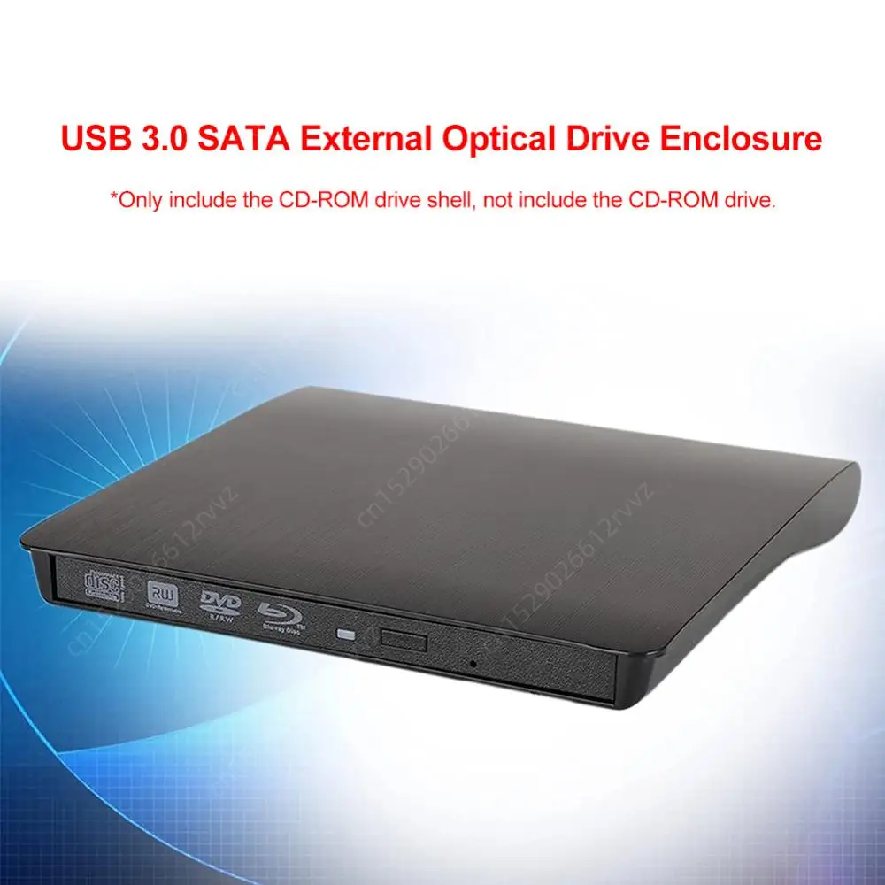 CD DVD Drive Drive Enclosure 5Gbps 12.7mm USB 3.0 SATA External DVD CD-ROM RW Player Optical Drives Enclosure Case for Laptop Desktop