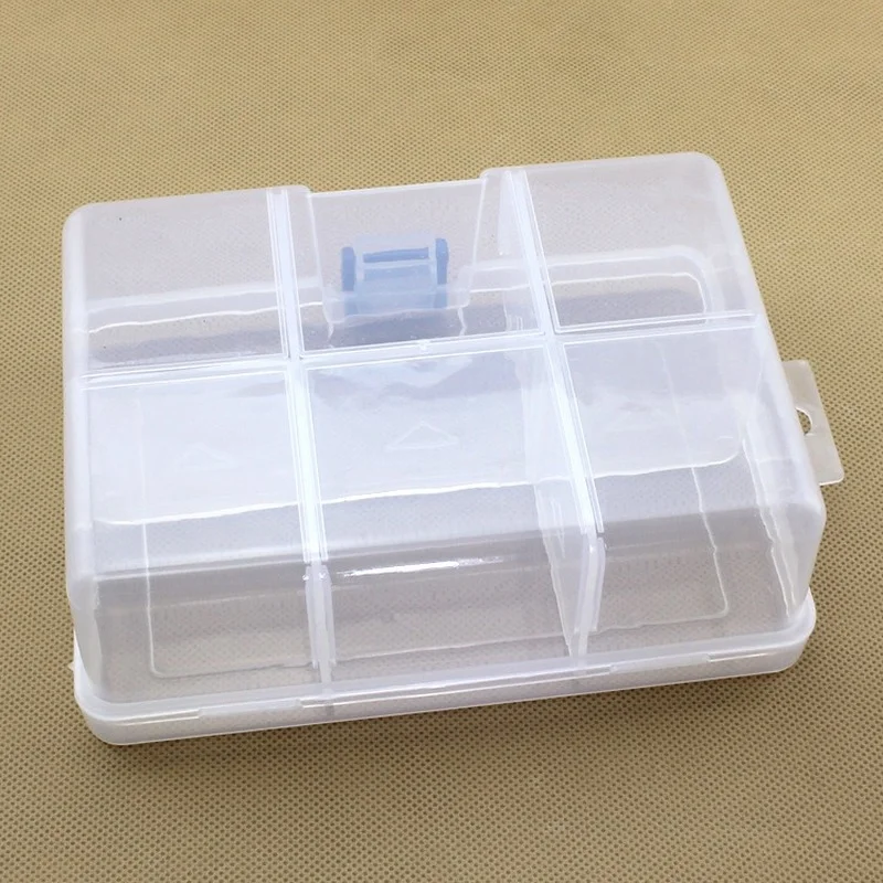 Partition box transparent can be assembled and disassembled small  15-compartment storage plastic box desk organizer stationery