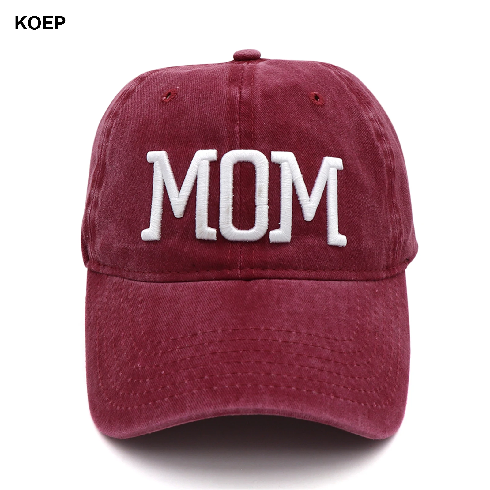 KOEP MOM And DAD Baseball Cap Fishing Caps Men Outdoor Women Washed And Worn Pregnancy Announcement Hats 3D Embroidery 3