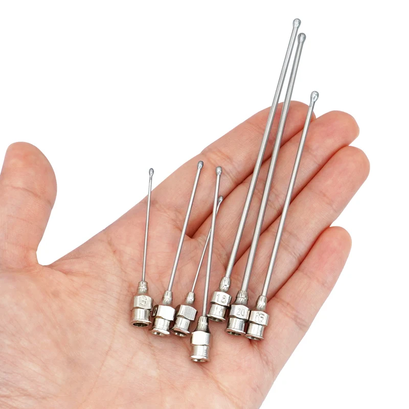 Bird Feeding Syringe Bird Oral Gavage Needle Stainless Steel Birds Feeding Syringe Tube Nozzle Rats and Mice/Parrots/Birds/Poultry/Pets Straight Elbow Gavage Needles
