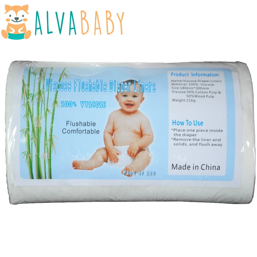 1 Roll Alvababy Biodegradable Flushable Nappy Liners Flushable Viscose