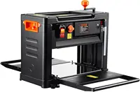 Power Benchtop Planers, Three-Blade, Two Speed, 13" Width Worktable Thickness Planer with Extended Infeeding Table, Low Noise 1