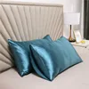 Pillowcase Silk Pillow Cover Silky Satin Hair Beauty Pillow case Comfortable Pillow Case Home Decor wholeStandard/Queen 1PC 2