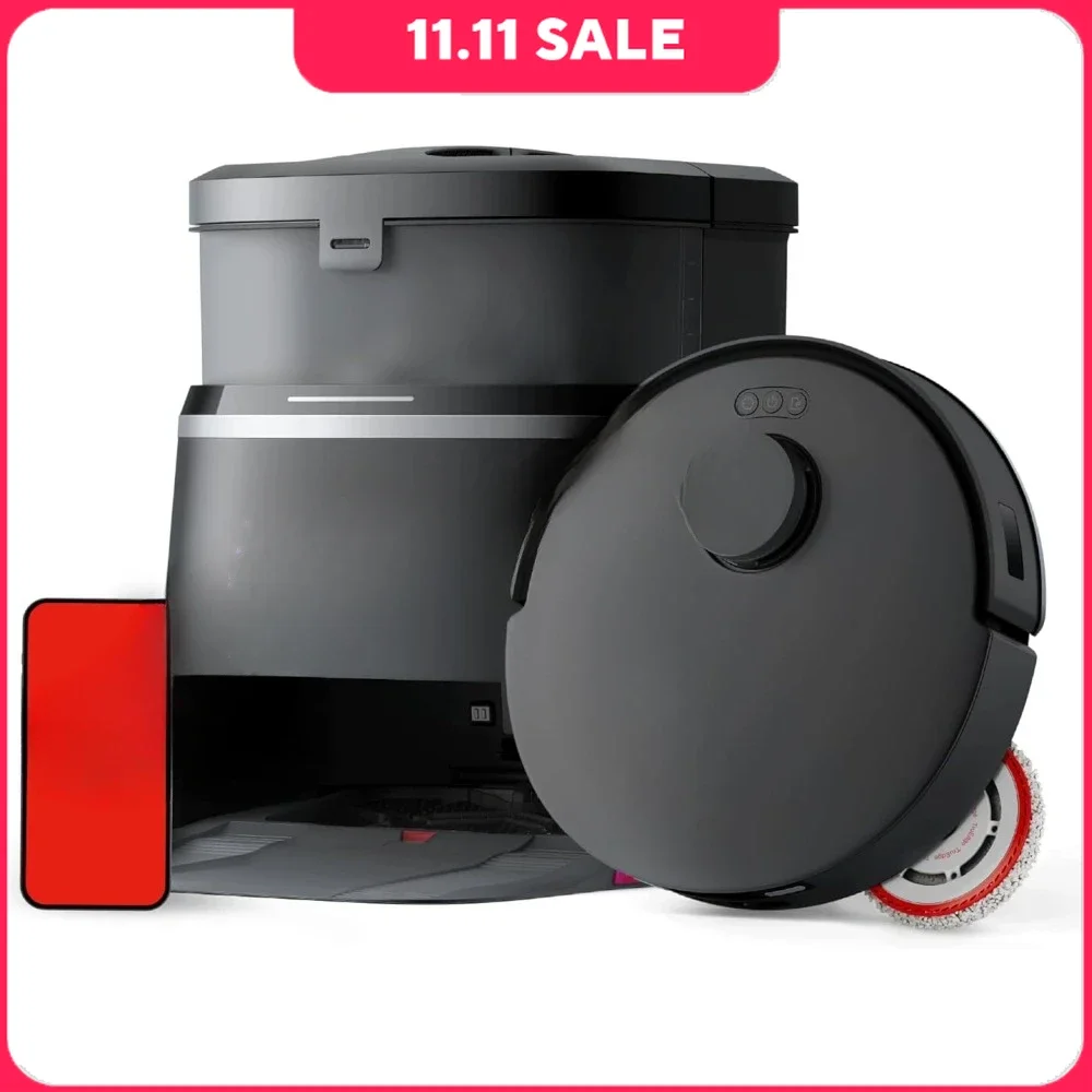 Commercial Washing Robots, 11000Pa Strong Suction, Deep Mopping & Auto Mop Wash/Dry, Auto-Lift Mopping, Robot Vacuum and Mop