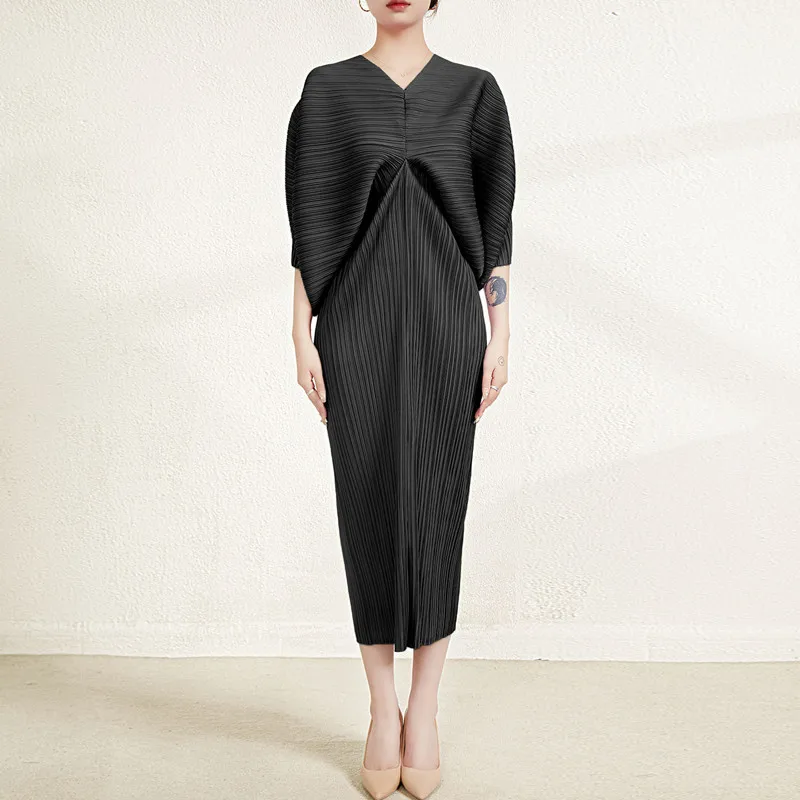 

Платье женское Плиссированное с рукавами «летучая мышь»