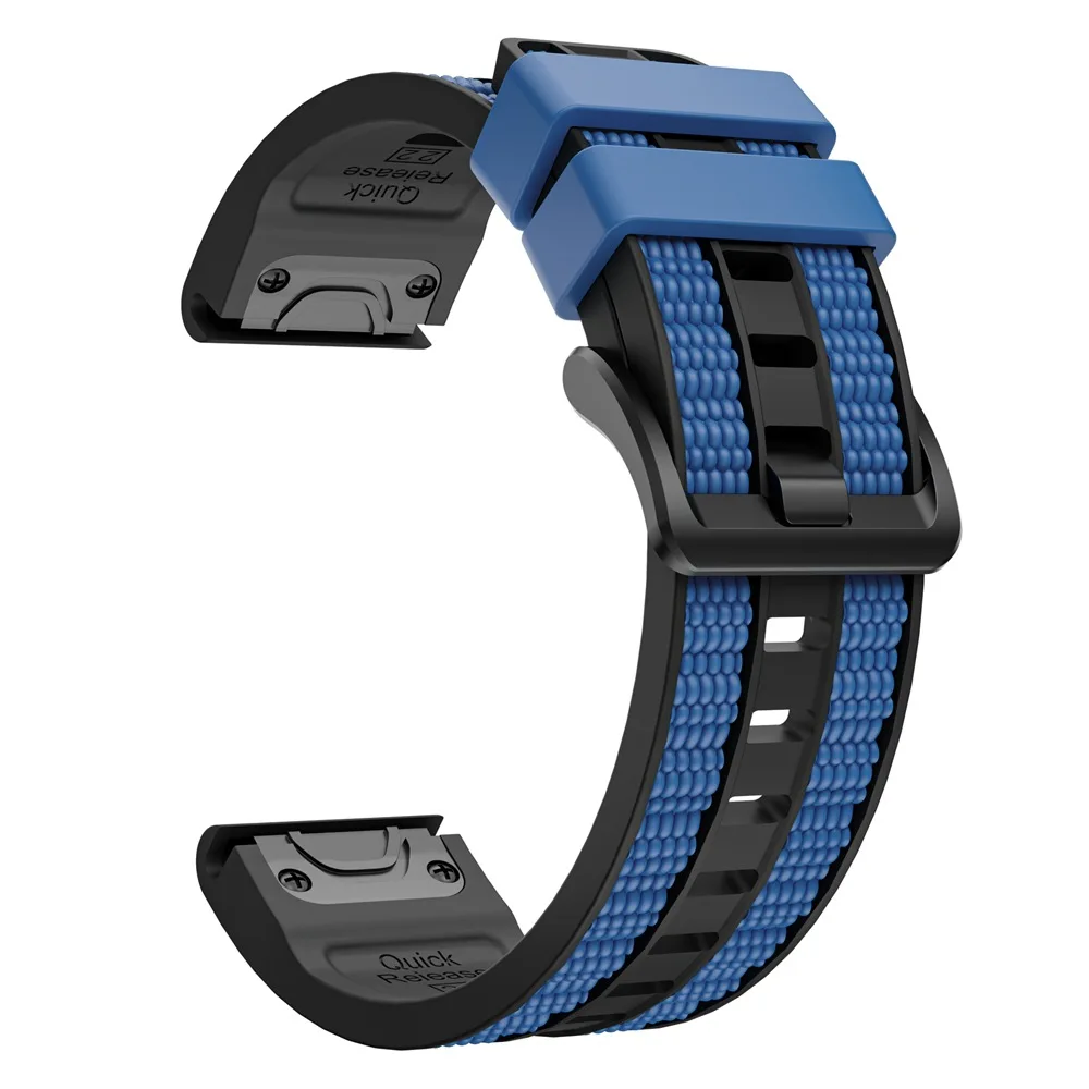 Silicone QuickFit Watch Band - 26mm/22mm Strap for Garmin Fenix & Epix Pro