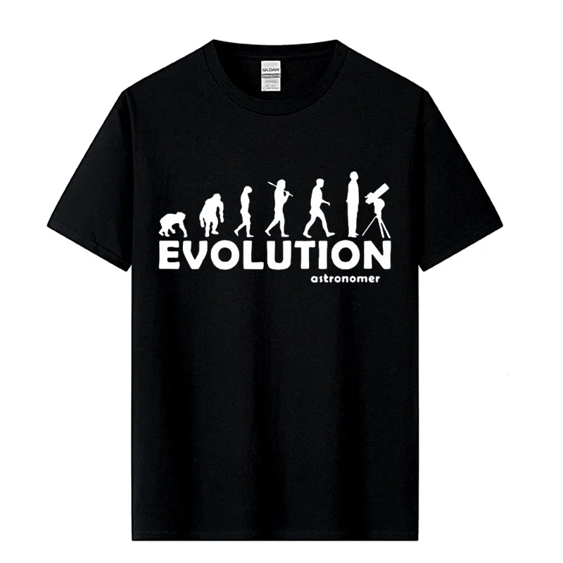 Футболка мужская с принтом астрономической астрономии, эволюции, телескопа, Вселенной, короткий рукав